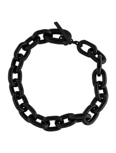 Pre-owned Rabanne Oversized Xl Link Necklace, 18.5" In Black