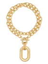 Rabanne Collana Doppia In Ottone Con Pendente In P Gold