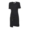 Rabanne Paco Black Stretch Viscose Short Dress In Black