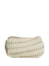 Rabanne Paco Chainmail Leather Cross Body Bag In White