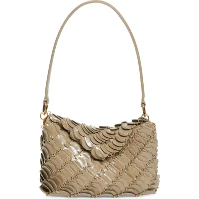 Rabanne Paco Croc Embossed Leather Shoulder Bag