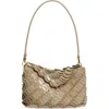 Rabanne Paco Croc Embossed Leather Shoulder Bag In Multi