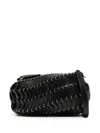 Rabanne Disco-inspired Black Calf Leather Shoulder Bag In Black