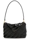 Rabanne Paco Disc Leather Shoulder Bag In Black