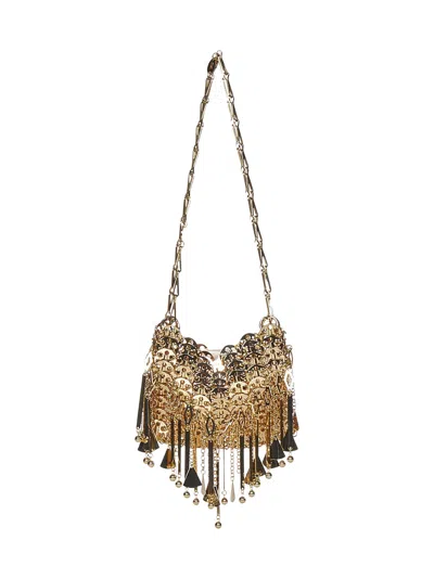 Rabanne Paco Iconic Gold 1969 Nano Shoulder Bag In Golden