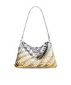 Rabanne Paco Leather Bag In Gold/silver