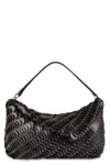Rabanne Paco Leather Shoulder Bag In Black