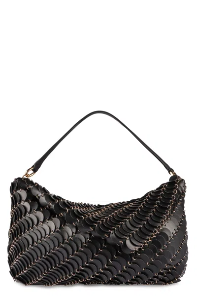 Rabanne Paco Leather Shoulder Bag In Black