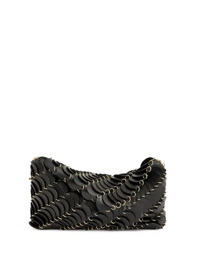 Rabanne Paco Leather Shoulder Bag In Black
