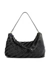 Rabanne Paco Leather Shoulder Bag In Black