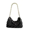 Rabanne Paco Leather Shoulder Bag In Black