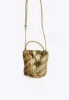 Rabanne Paco Metallic Leather Medallions Crossbody Bag In Gold