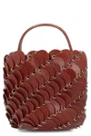 Rabanne Small Scalloped Leather Bucket Bag