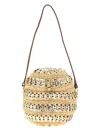 Rabanne 1969 Metal-disc Raffia Ball Handbag In Neutral