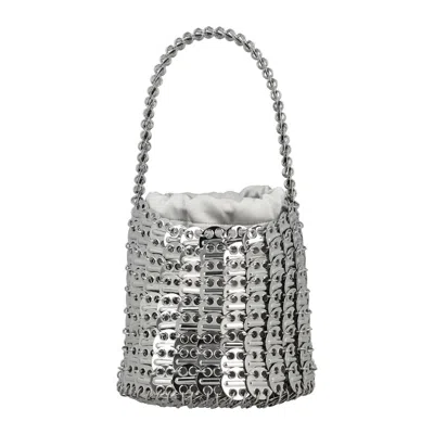Rabanne Paco  1969 Disc-detailed Bucket Bag In Silver