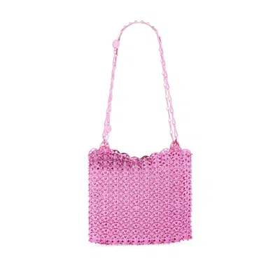 Rabanne Paco  1969 Metal Discs Shoulder Bag In Pink