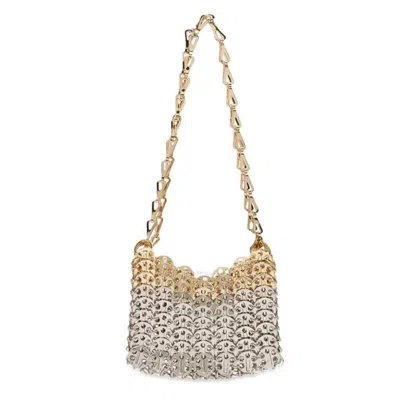 Rabanne Paco  1969 Nano Skyline Nano Shoulder Bag In Silver Tone/gold Tone