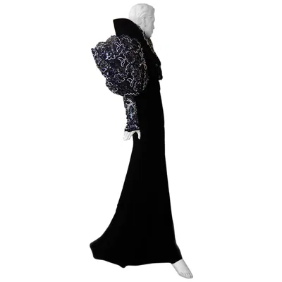 Pre-owned Rabanne Paco  1985 "house Of Medici" Haute Couture Gown Museum Collectors In Black