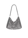 RABANNE 'PIXEL' SILVER HANDBAG IN METAL MESH WOMAN