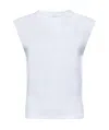 Rabanne White Cotton Jersey Tank Top In White