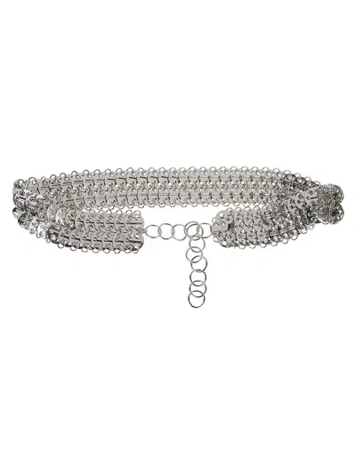 Rabanne Paco  Chain-link Metallic Belt With Adjustable Closure