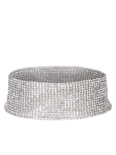 Rabanne Paco  Chainmail Effect Choker In Gray