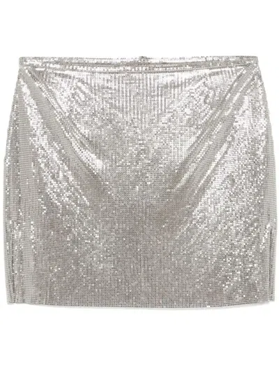 Rabanne Paco  Chainmail Mini Skirt In Silver