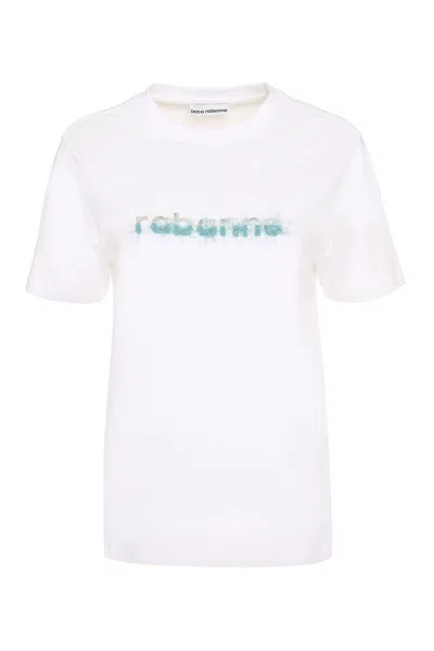 Rabanne Women's Cotton Crew-neck T-shirt In White