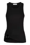 Rabanne Jersey Tank Top In Black
