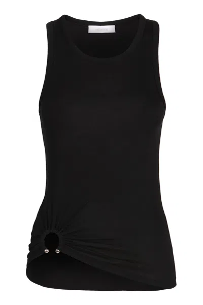 Rabanne Paco  Cotton Tank Top In Black
