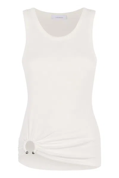 Rabanne Paco  Tee Shirt Rib 2x2 In White
