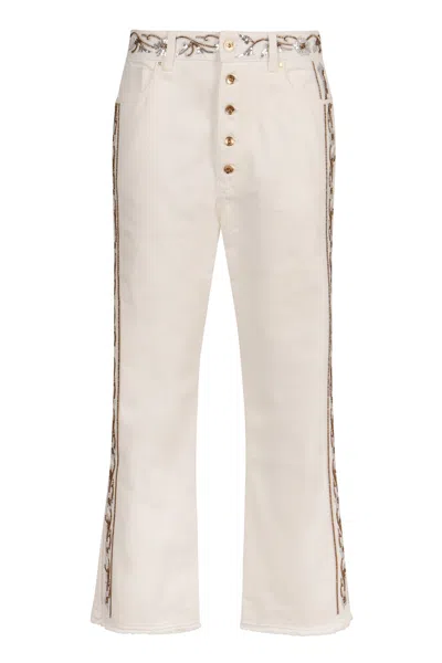 Rabanne Paco  Cropped Flared Jeans In Pink