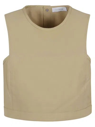 RABANNE PACO RABANNE CROPPED VISCOSE TWILL TOP