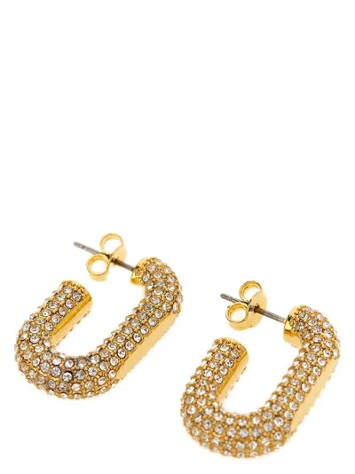 Rabanne Paco  Crystal Pavé Earrings In Pink