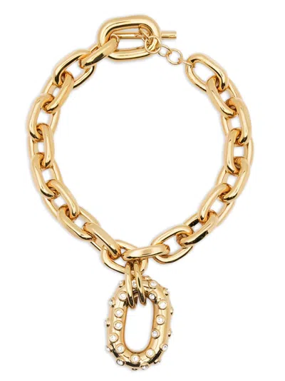 Rabanne Paco  Crystal-embellished Pendant Necklace In White