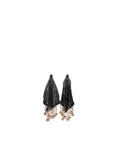 Rabanne Paco  Draped Chainmail Embellished Drop Earrings In Not Applicable