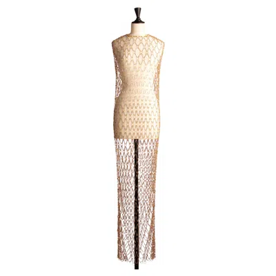Pre-owned Rabanne Paco  Dress By Julien Dossena Summer 2019 In Beige