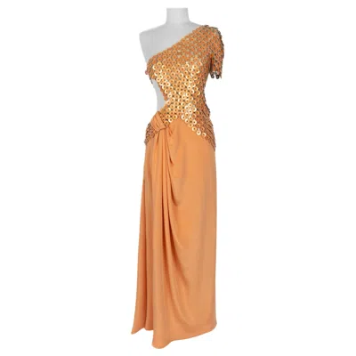 Pre-owned Rabanne Paco  Dress Haute Couture Spring 1989 In Orange