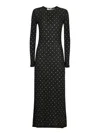 Rabanne Beaded Robe Dress Black In Black