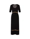 RABANNE PACO RABANNE EMBELLISHED KNITTED MIDI DRESS