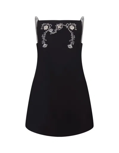 Rabanne Paco  Floral Embellished Sleeveless Dress In Black