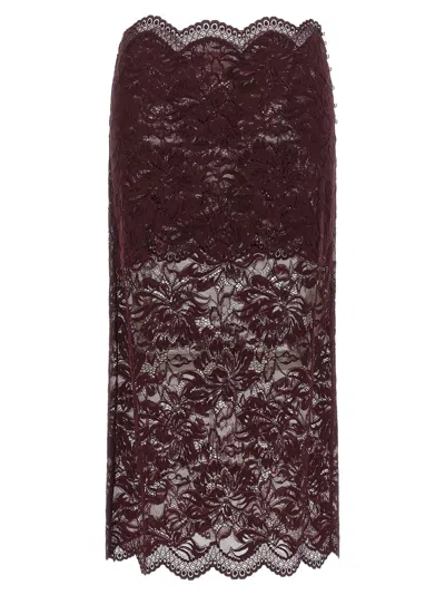Rabanne Paco  Lace Skirt In Purple
