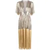 Rabanne Fringed Chainmail Dress In Gold Tone