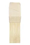 Rabanne Fringed Knit Skirt In Multi