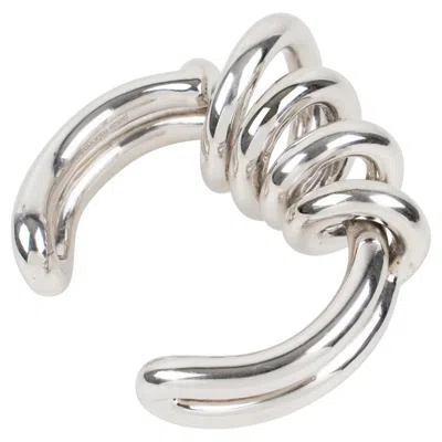 Pre-owned Rabanne Paco  Futuristic Chrome Metal Cuff Bracelet Bangle Fall 2014 Collection In Multi