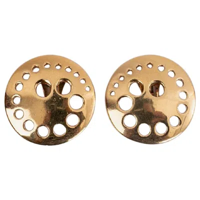 Pre-owned Rabanne Paco  Gilded Metal Clip-on Earrings In Multi