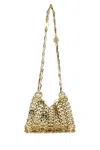 Rabanne Paco  Gold Metal 1969 Nano Shoulder Bag In Gold
