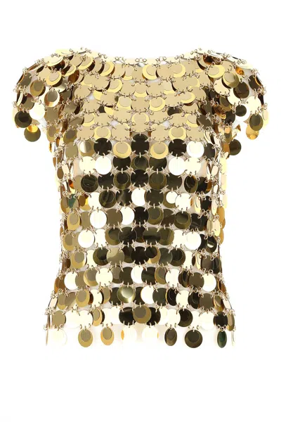 Rabanne Paco  Gold Sequins Top
