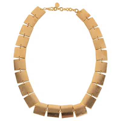 Pre-owned Rabanne Paco  Golden Necklace Made Of Articulated Plates In Multi