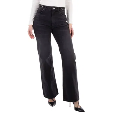 Rabanne Paco  High-waist Straight Leg Pants In Black